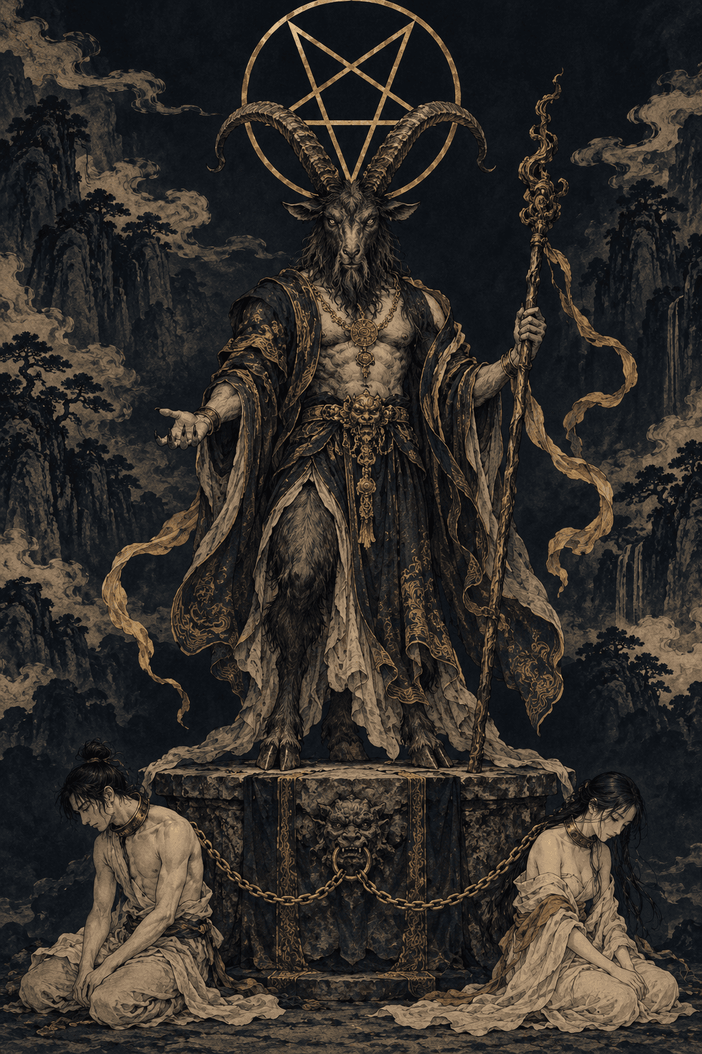 악마 (The Devil) 카드 그림